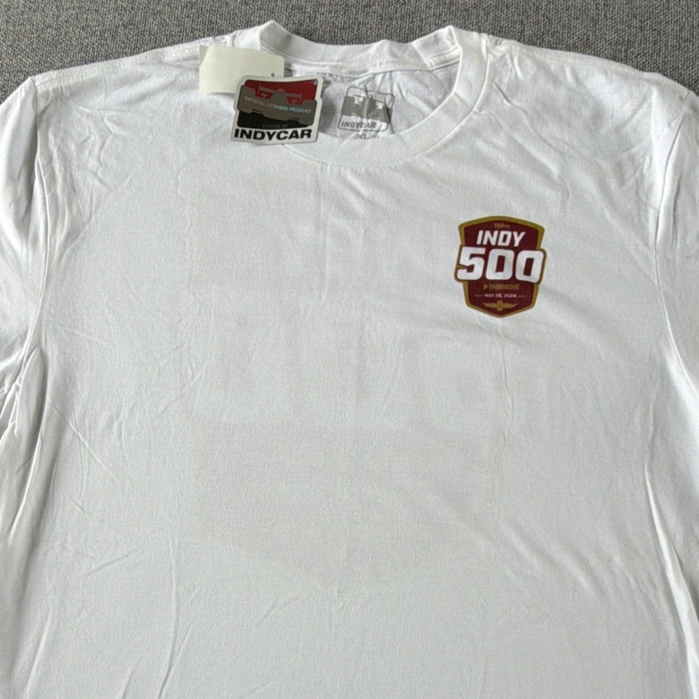 IndyCar Indianapolis 500 108th Running‎ Gainbridge White Racing Shirt XL 2024